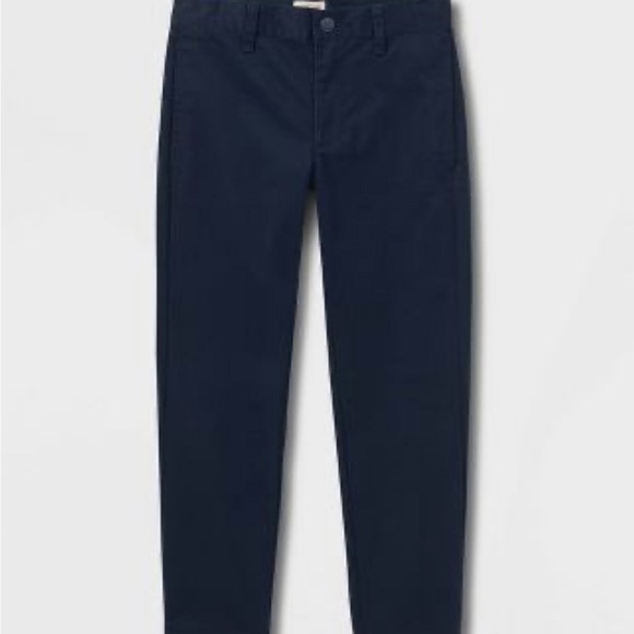 Cat & Jack Boys Straight Leg Adjustable Waist Chino Pant, Fighter Pilot … - Picture 2 of 14